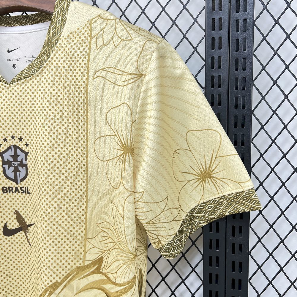 2026 Brazil Arara Gold Special Edition Football Shirt