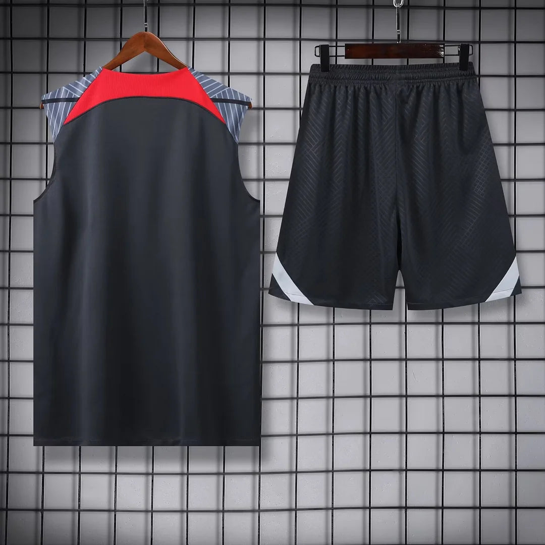 2024/2025 Liverpool Pre-match Training Black Jersey+Shorts 1:1 Thai Quality