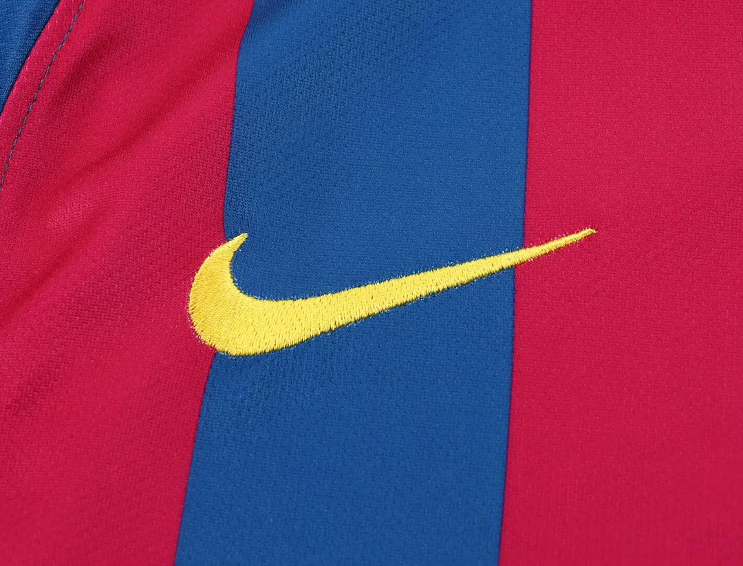2005/2006 Retro Long Sleeve Barcelona Home Football Shirt Kids