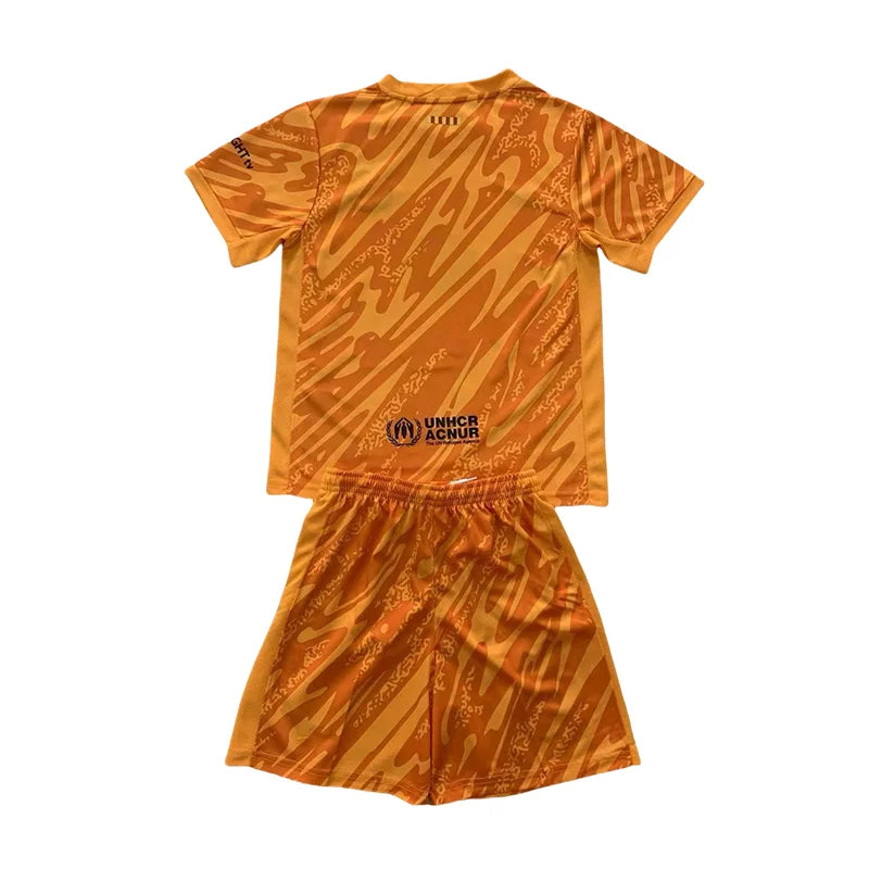 2024/2025 Kids Size Barcelona Orange Goalkeeper Football Shirt