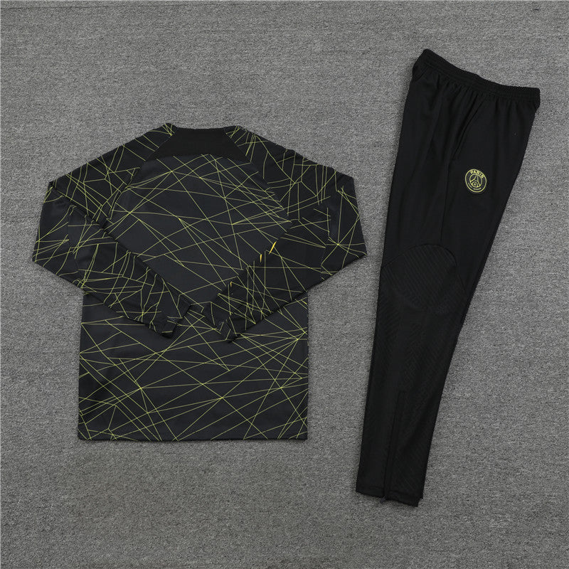 2022/2023 PSG Paris Saint-Germain Black Half-Pull Tracksuit