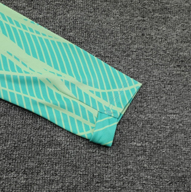 2024 Brazil Green Lake Blue Half-Pull Tracksuit