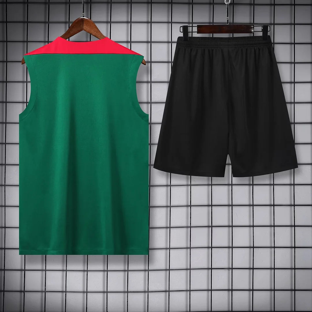2024/2025 Liverpool Pre-match Training Green Jersey+Shorts 1:1 Thai Quality