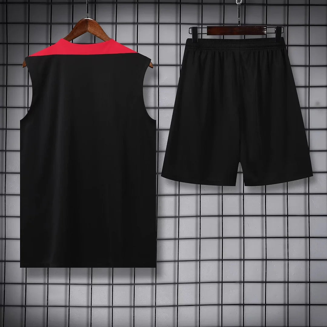 2024/2025 Liverpool Pre-match Training Black Jersey+Shorts 1:1 Thai Quality