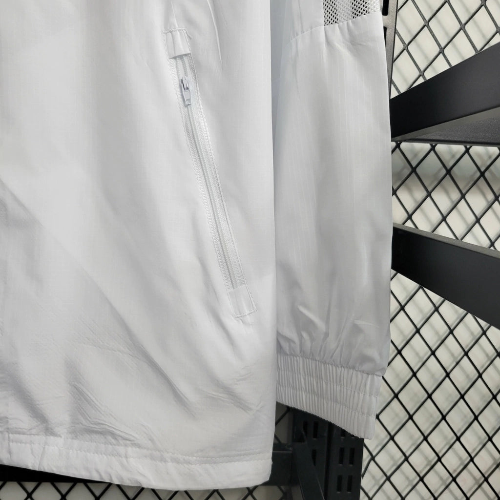 Real Madrid 23/24 Men's Adidas Windbreaker Jacket - White
