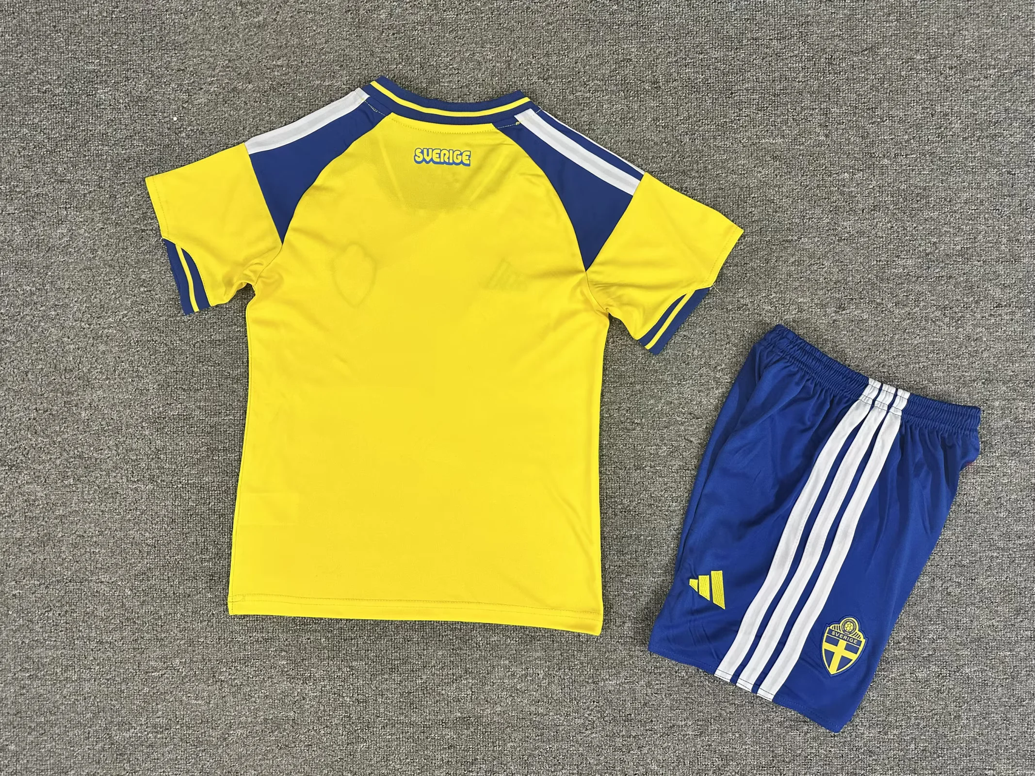 2026 Sweden Home World Cup Football Jersey Kids Size