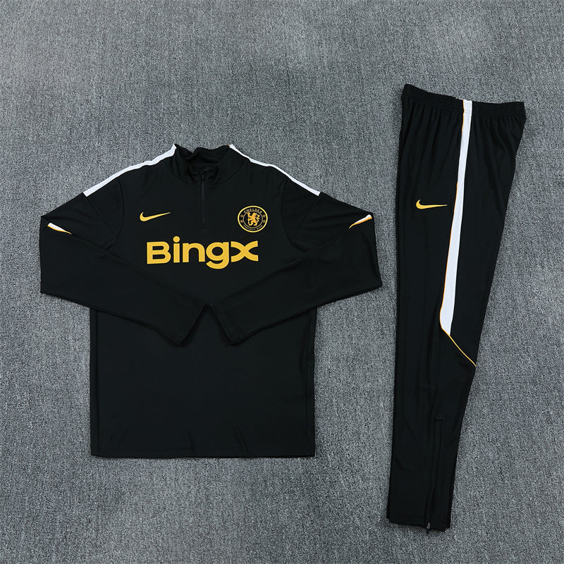 2026/2027 Chelsea Black Half-Pull Tracksuit