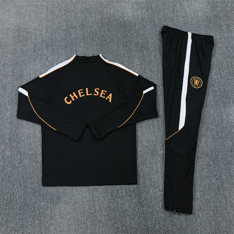 2026/2027 Chelsea Black Half-Pull Tracksuit