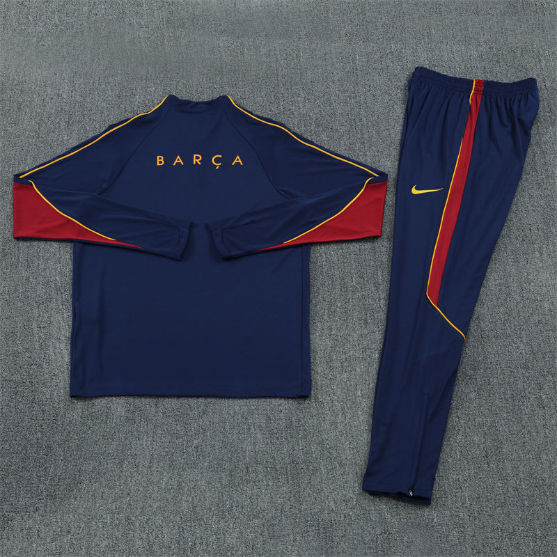 2026/2027 Barcelona Red Blue Half-Pull Tracksuit
