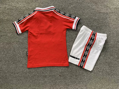 1998/1999 Retro Kids Size Manchester United Home Football Shirt 1:1 Thai Quality