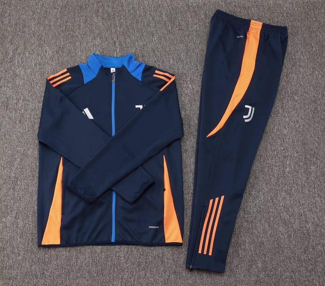 2024/2025 Juventus Long Zipped Jacket Royal Blue Soccer Jersey 1:1 Thai Quality