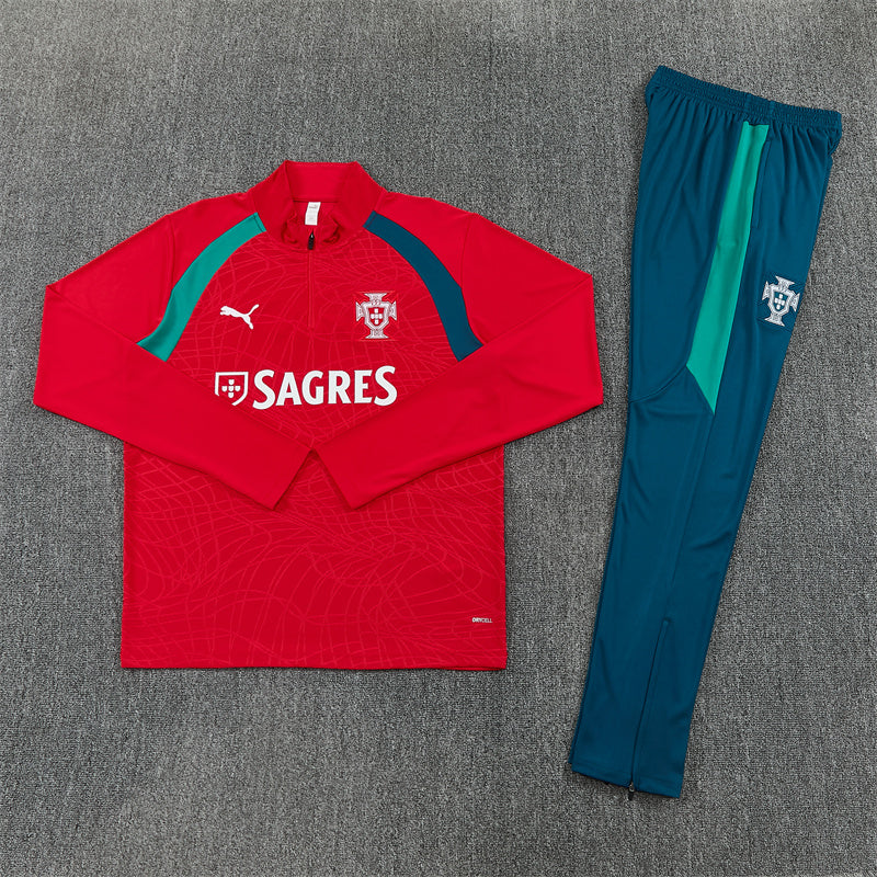 2026/2027 Portugal Red Green Half-Pull Tracksuit