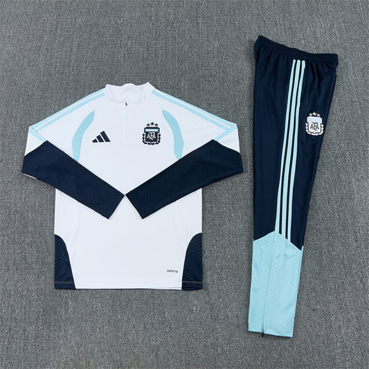 2026/2027 Argentina Half-Pull White Tracksuit