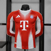 2025/2026 Player Version Long Sleeve Bayern Munich Home Football Shirt
