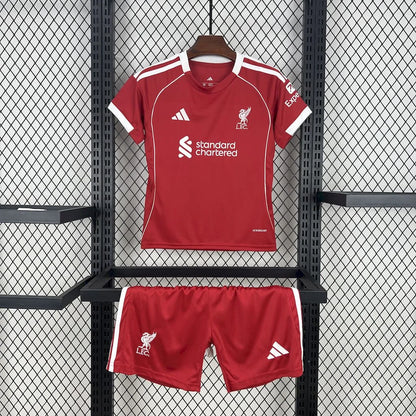 2025/2026 Liverpool Home Soccer Jersey Kids Size