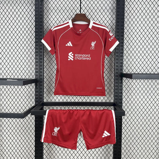 2025/2026 Liverpool Home Soccer Jersey Kids Size