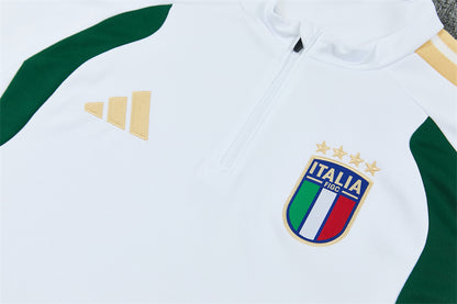 2026/2027 Italy Blue Half Zipper White Green Tracksuit