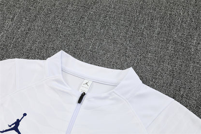 2021/2022 Psg Paris Saint-Germain Half-Pull Tracksuit White