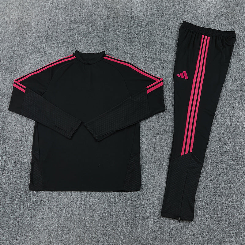2026/2027 Real Madrid Black Pink Half-Pull Tracksuit