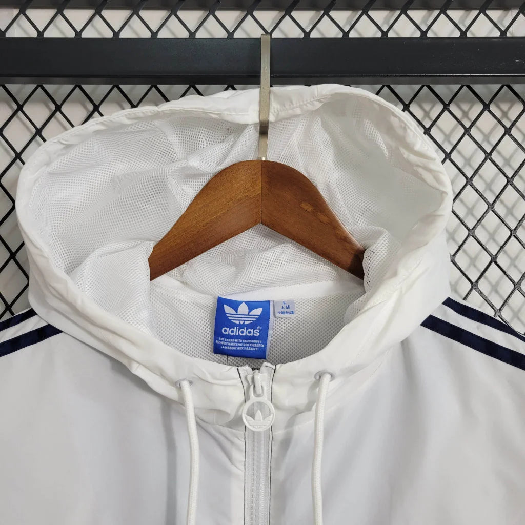 2023/2024 Real Madrid Windbreaker White Blue Soccer Jersey