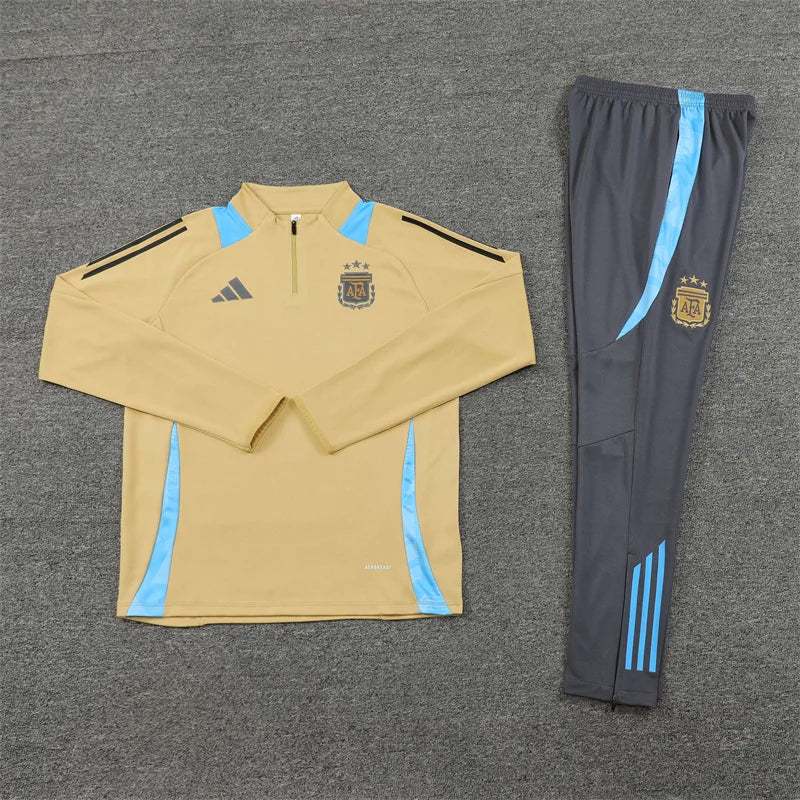 2024/2025 Argentina Half-Pull Tracksuit Gold