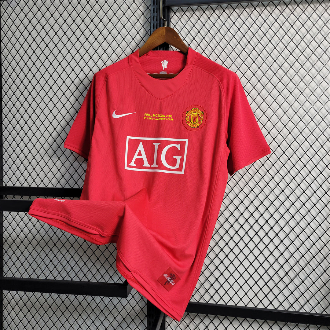 2007/2008 Retro Manchester United Home Champions league Football Shirt
