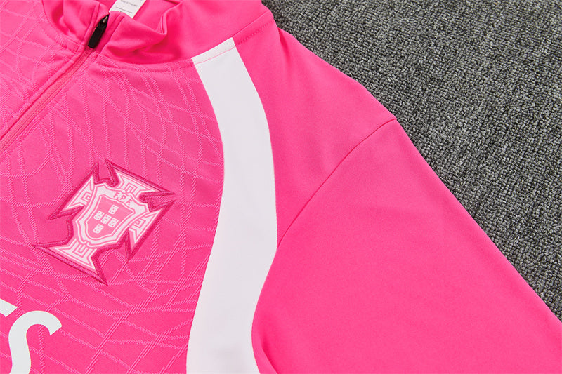2026/2027 Portugal Pink Half-Pull Tracksuit