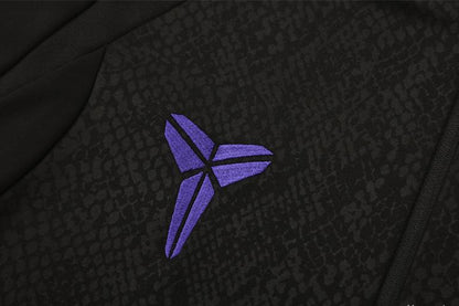 2025/2026 Barcelona Black Purple Half-Pull Tracksuit