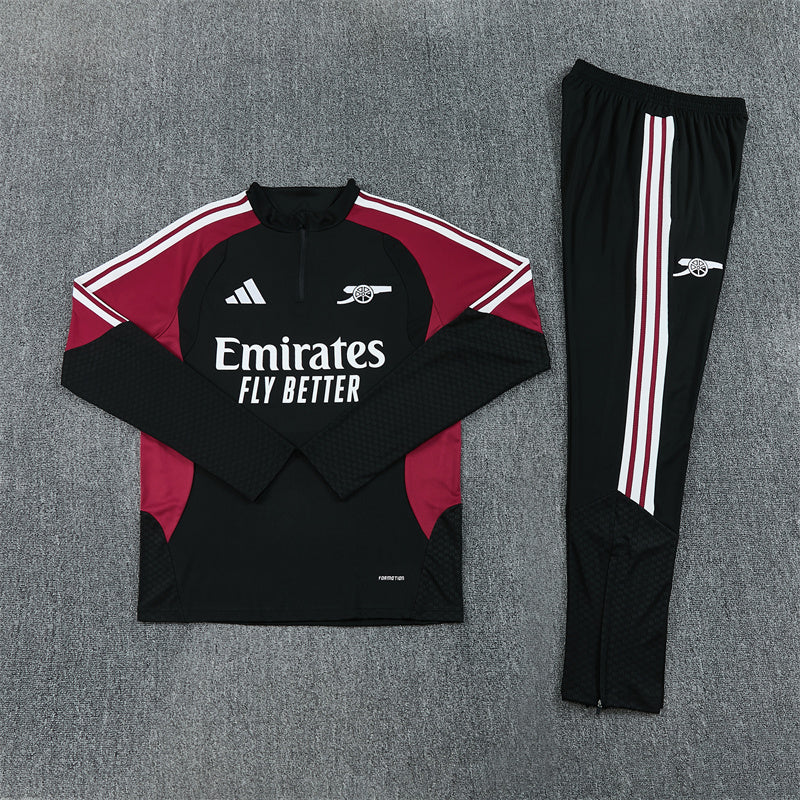 2026/2027 Arsenal Black Half-Pull Tracksuit