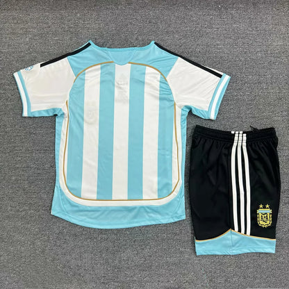 2006 Retro Argentina Home Football Shirt Kids Size