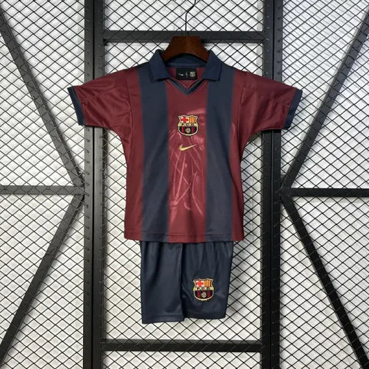 Barcelona x Travis Scott Retro 2000/01 Home Skeleton Jersey Kids Size