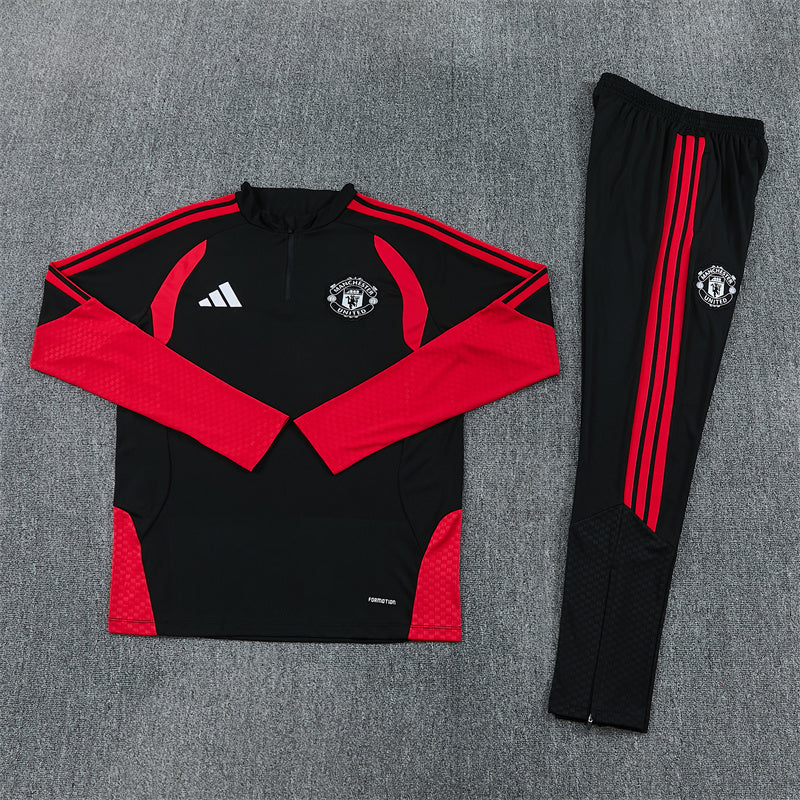2026/2027 Manchester United Black Half-Pull Tracksuit