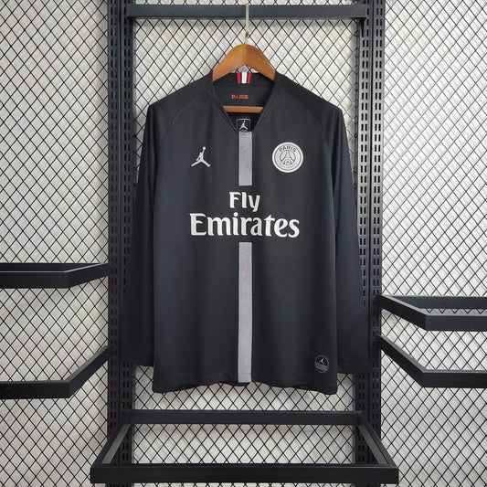 2018/2019 Retro Long Sleeve Paris Saint-Germain Home Football Shirt