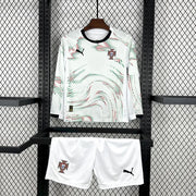 2025 Long Sleeve Portugal Away Football Shirt Kids Size