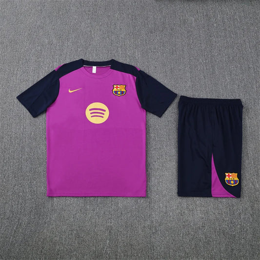2025/2026 Barcelona Training Wear Purple Set Shirt