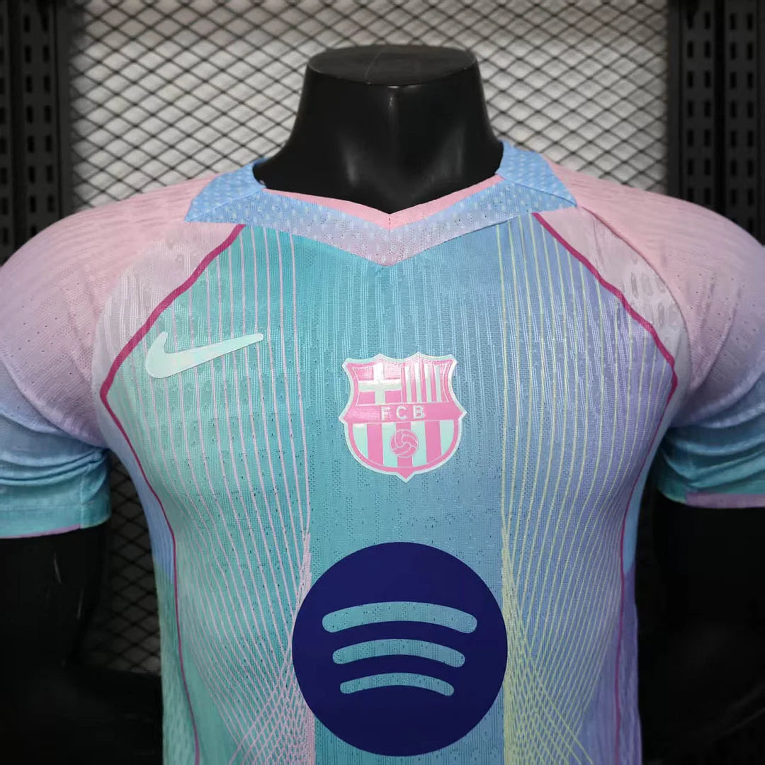 2025/2026 Player Version Barcelona Concept Pink Blue Gradient Football Shirt