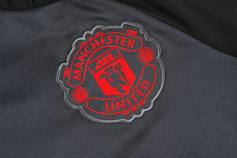 2024/2025 Manchester United Half-Pull Tracksuit Black
