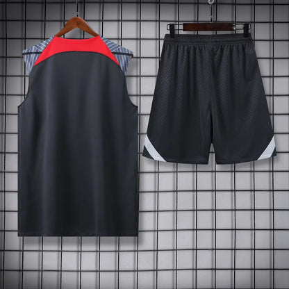 2024/2025 Liverpool Pre-match Training Black Jersey+Shorts 1:1 Thai Quality