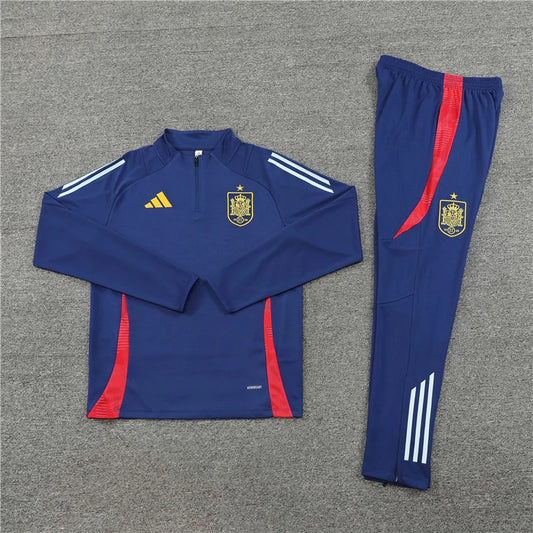 2024/2025 Spain Half-Pull Tracksuit Blue
