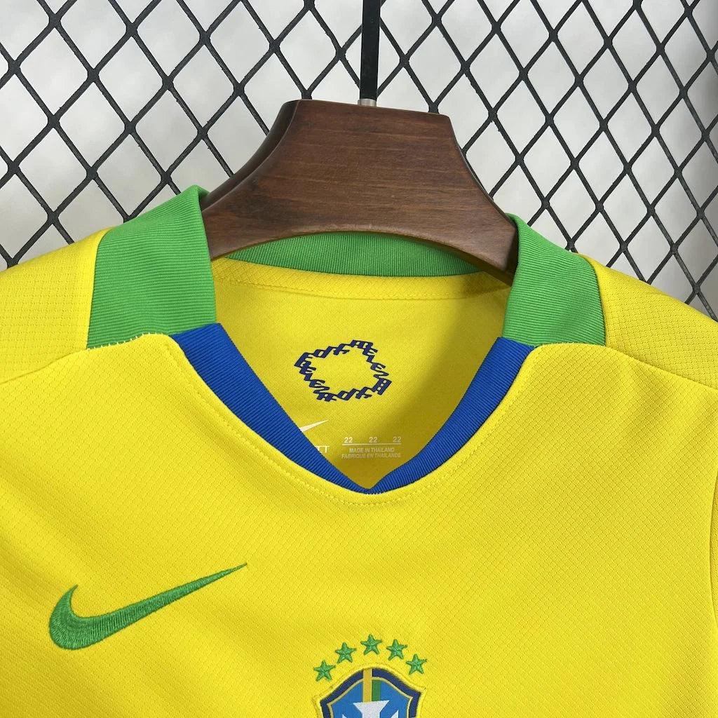 2025 Brazil Home Football Shirt Kids Size