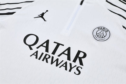 2025/2026 PSG Paris Saint-Germain White Half-Pull Tracksuit
