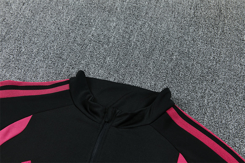 2026/2027 Real Madrid Black Pink Half-Pull Tracksuit