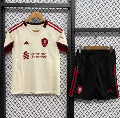 2025/2026 Liverpool Away Soccer Jersey Kids Size