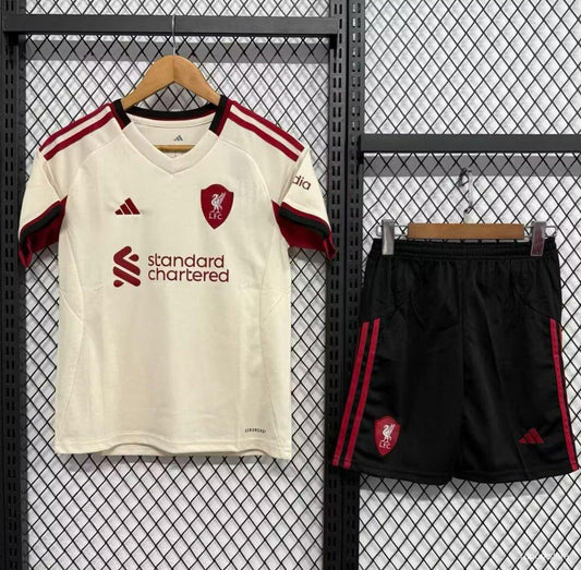 2025/2026 Liverpool Away Soccer Jersey Kids Size