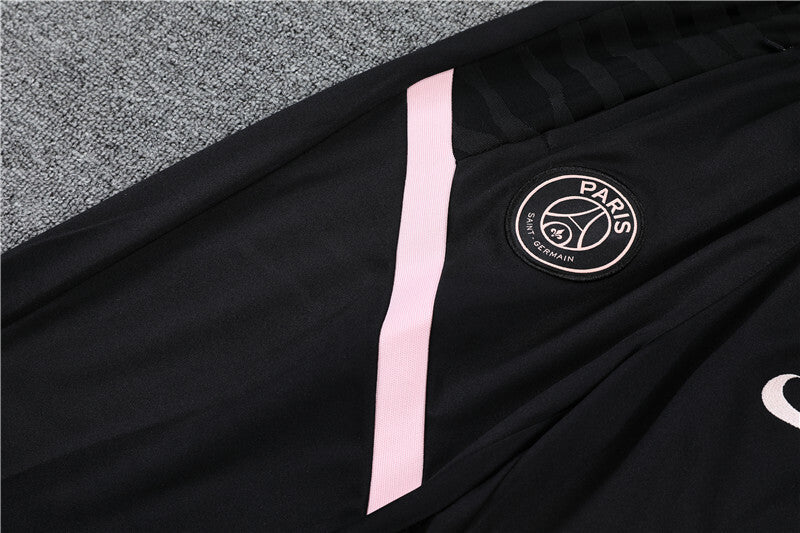 2021/2022 Psg Paris Saint-Germain Half-Pull Tracksuit Black