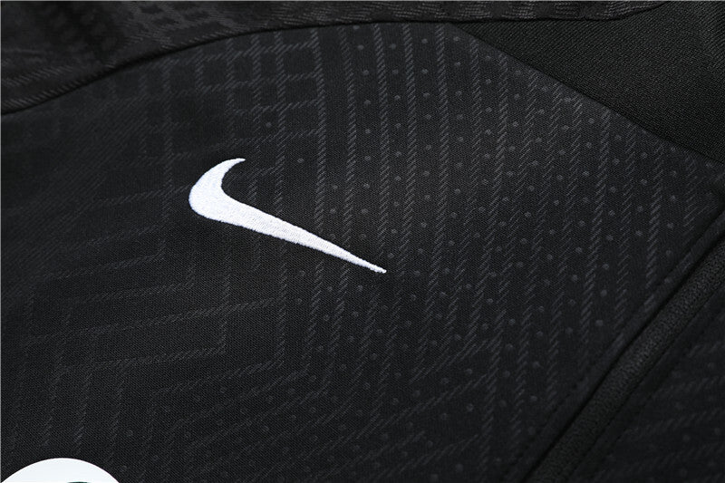 2022/2023 PSG Paris Saint-Germain Full Black Half-Pull Tracksuit