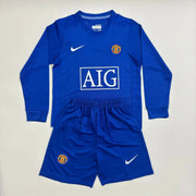 2008/2009 Retro Long Sleeve Manchester United Third Away Football Shirt Kids Size