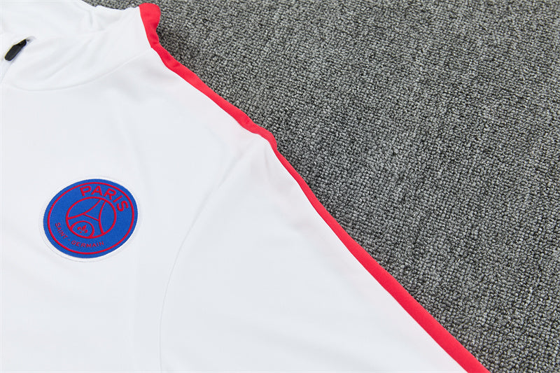 2026/2027 PSG Paris Saint-Germain White Red Half-Pull Tracksuit
