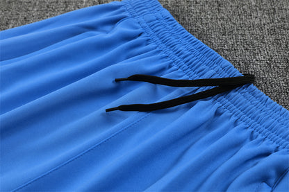 2025/2026 Real Madrid  Half-Pull White and Blue Tracksuit