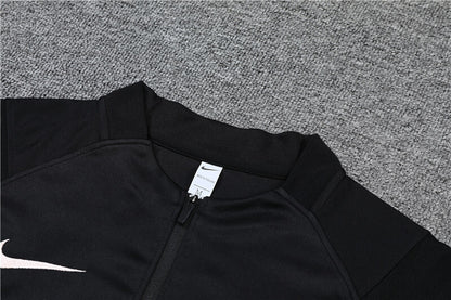 2021/2022 Psg Paris Saint-Germain Half-Pull Tracksuit Black